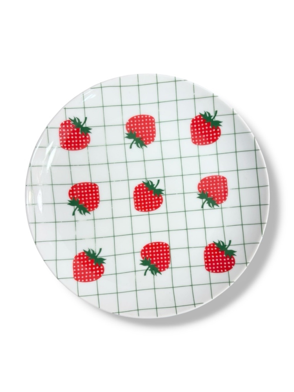 RON GORDON DESIGNS 7.5” Dessert Plate Strawberry Trellis Design VINTAGE 1980s